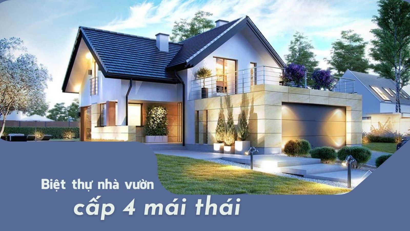 Mẫu biệt thự nhà vườn mái Thái 2 tầng đẹp - Mã số: ACHI 23100