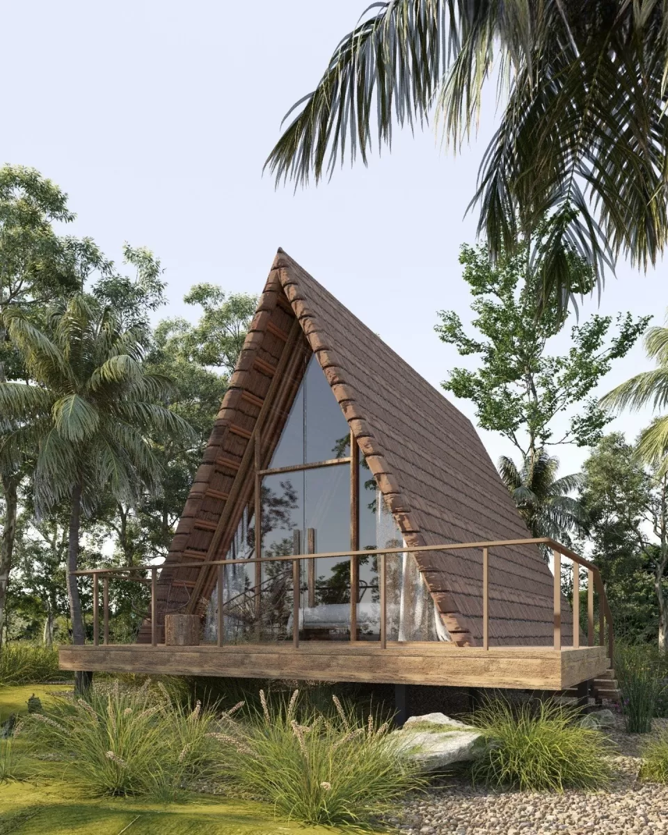 Kiến trúc biệt thự kiểu nhà sàn nghỉ dưỡng