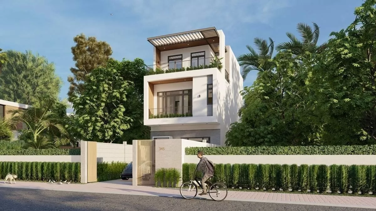 Có thể xây tường 20 mặt tiền và tường 10 xung quanh cho nhà 3 tầng