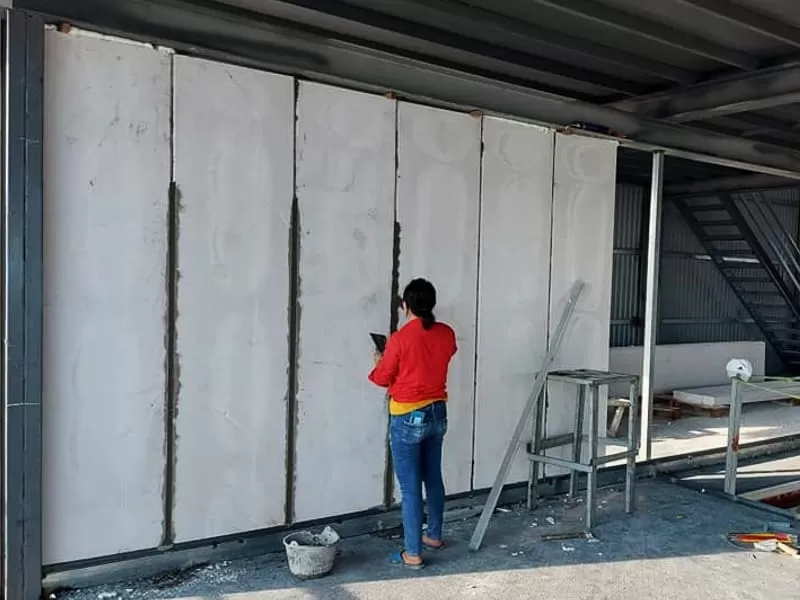 sử dụng keo ghép mạch để kết dính vữa và bê tông nhẹ một cách chặt chẽ