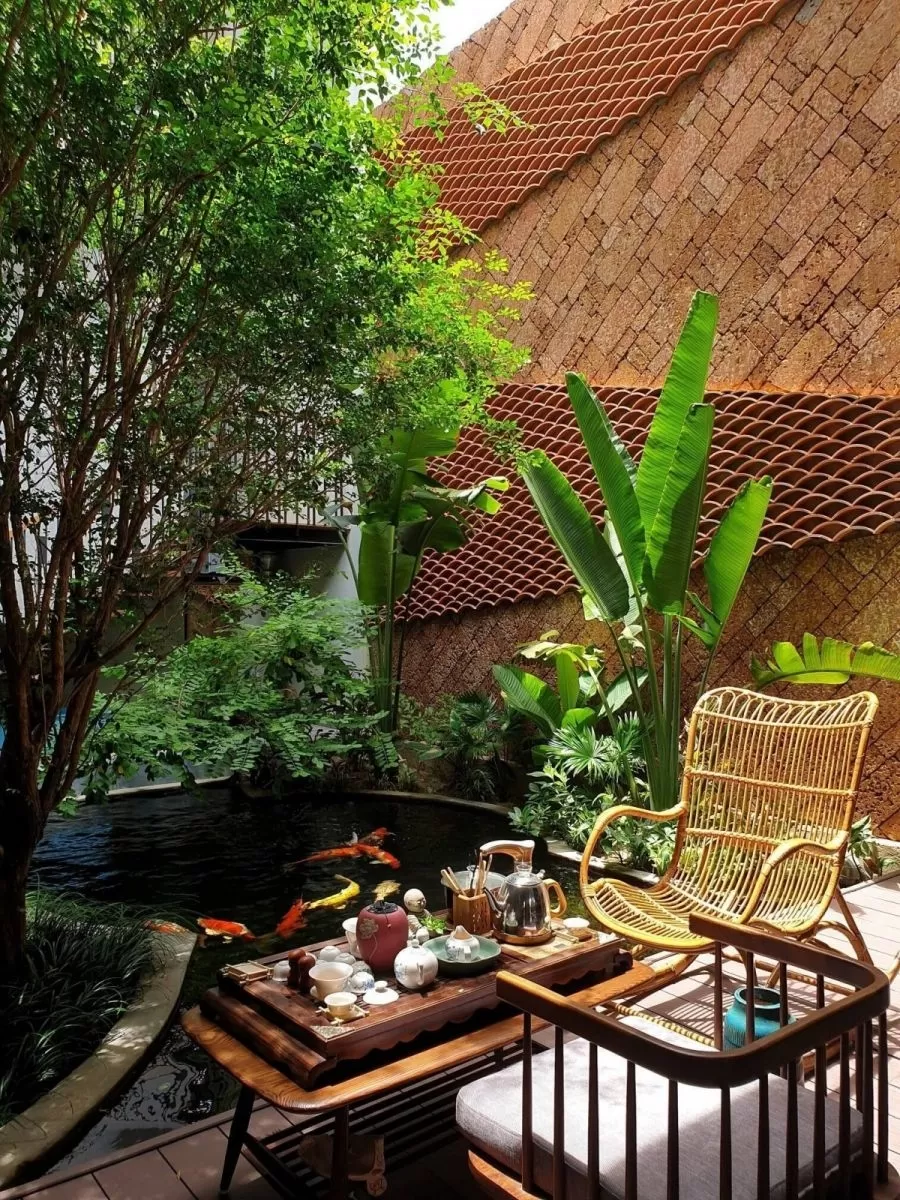 bố trí các khu vực chức năng sân vườn để tối ưu hóa không gian và tạo điểm nhấn tiện ích