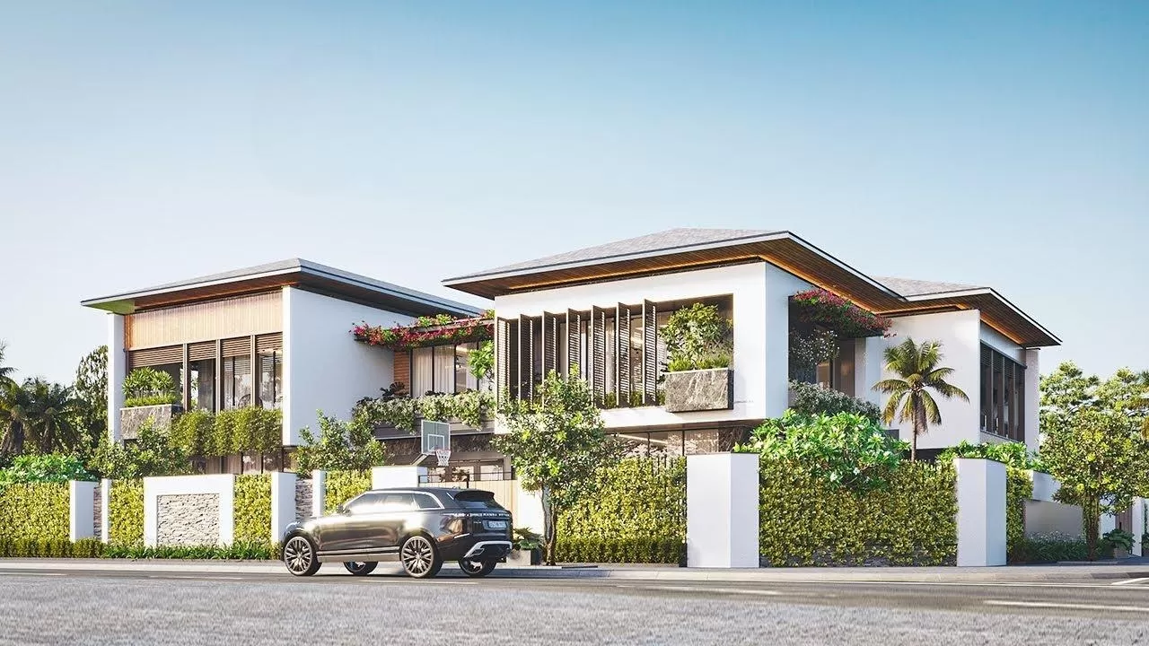 Biệt thự 2 mặt tiền hiện đại thường có diện tích rộng