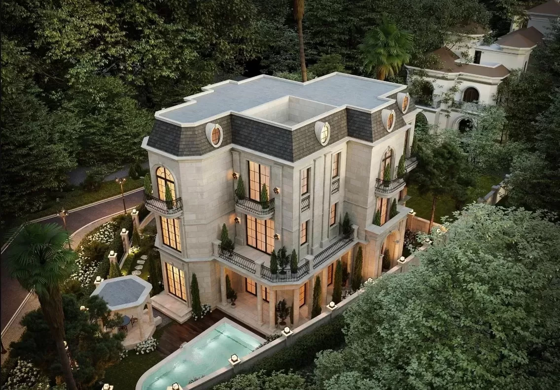 Mẫu biệt thự nghỉ dưỡng mái Mansard