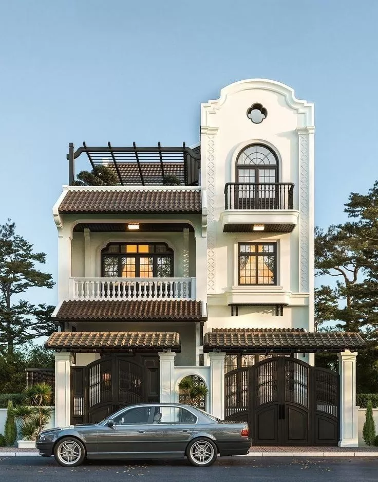 37 Kiểu nhà phố phong cách Indochine được yêu thích nhất