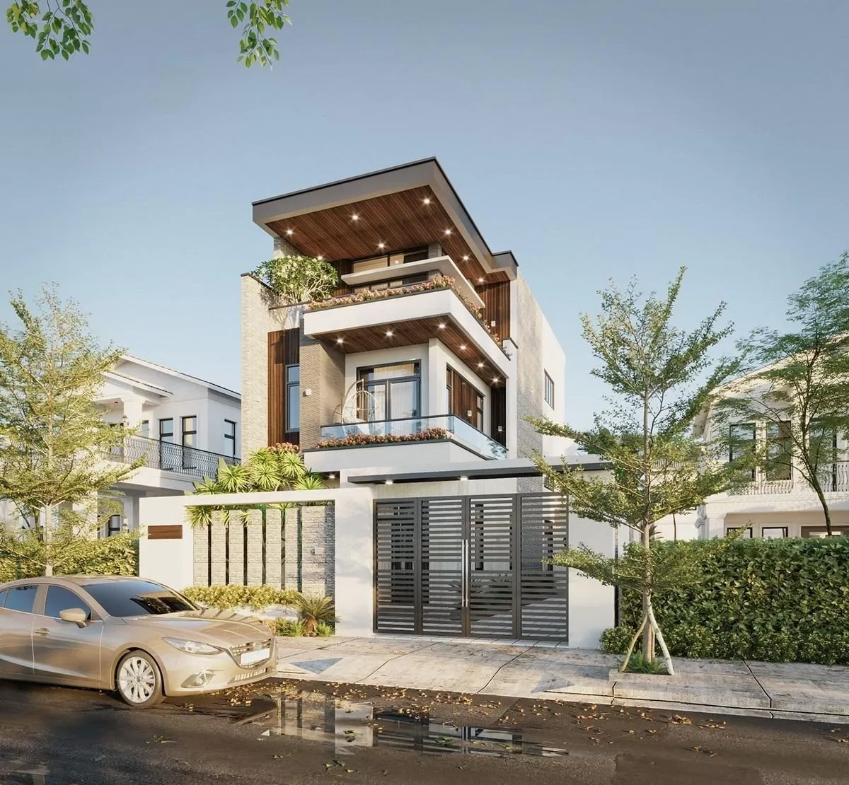 Do hẹp ngang, việc lấy sáng và thông gió tự nhiên là rất quan trọng