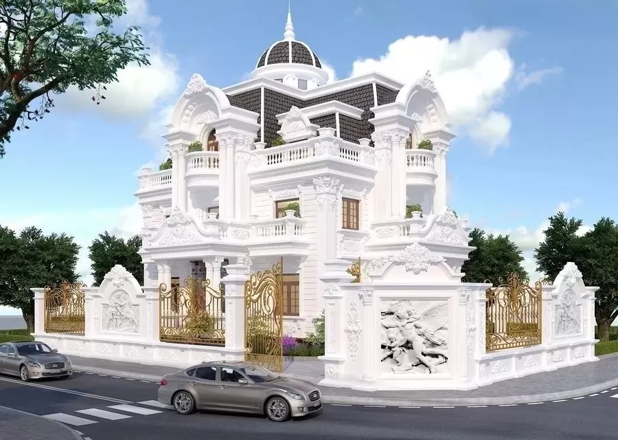 Nhà 2 tầng phong cách cổ điển