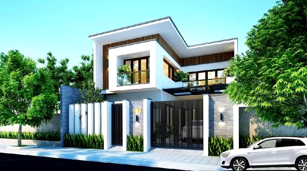 Nhà kiểu chữ L không gian thoáng đãng