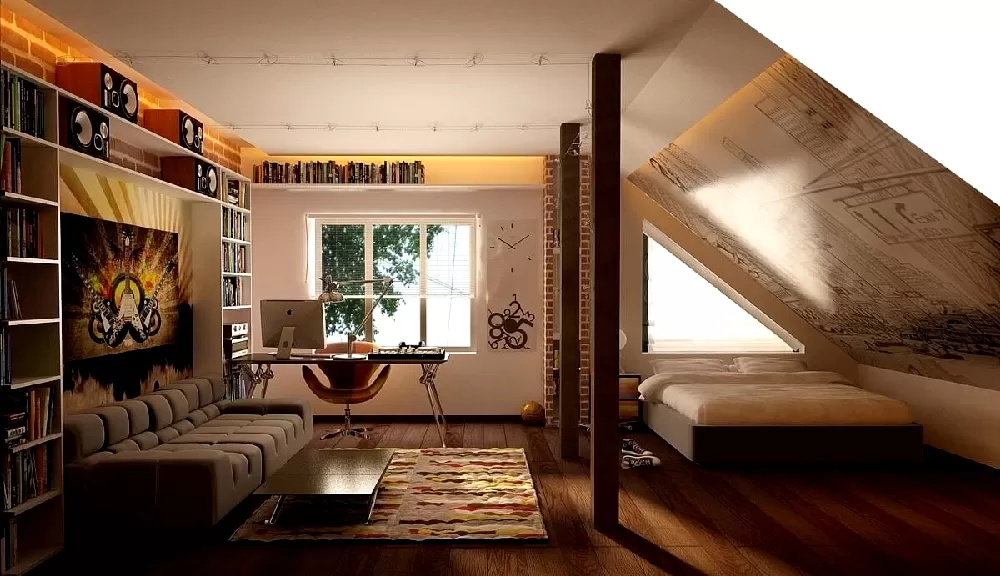 Phòng ngủ tầng áp mái thiết kế theo phong cách Châu Âu