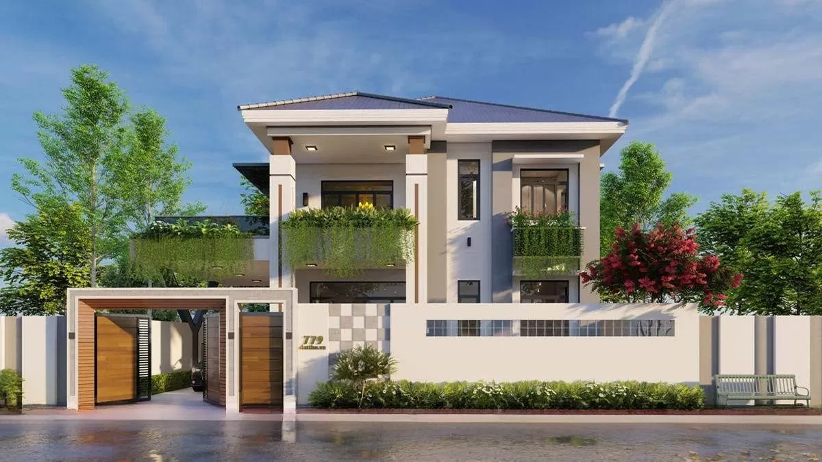 Mẫu nhà 1 trệt 1 lầu 500 triệu mái nhật