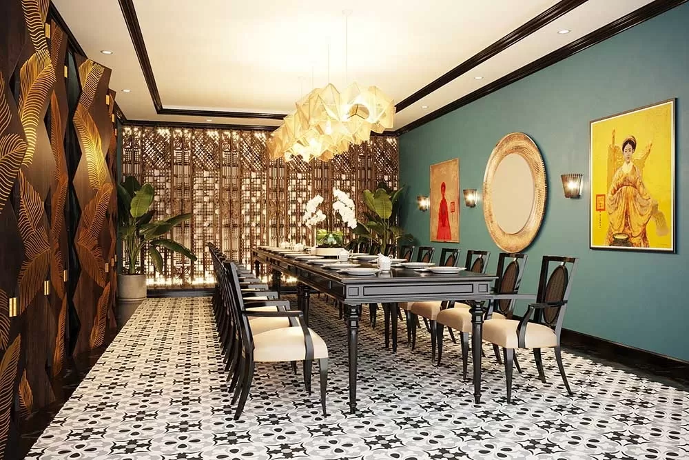 15+ thiết kế nhà hàng phong cách Indochine đẹp hút hồn