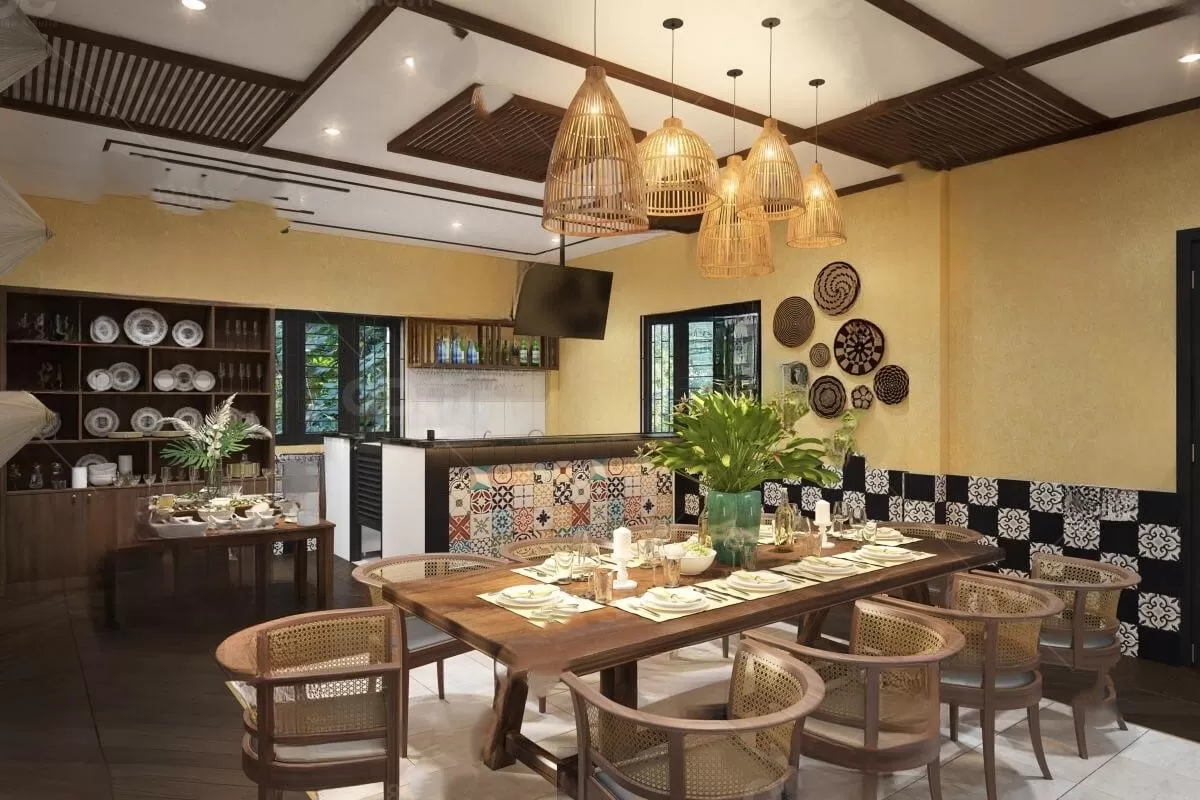15+ thiết kế nhà hàng phong cách Indochine đẹp hút hồn