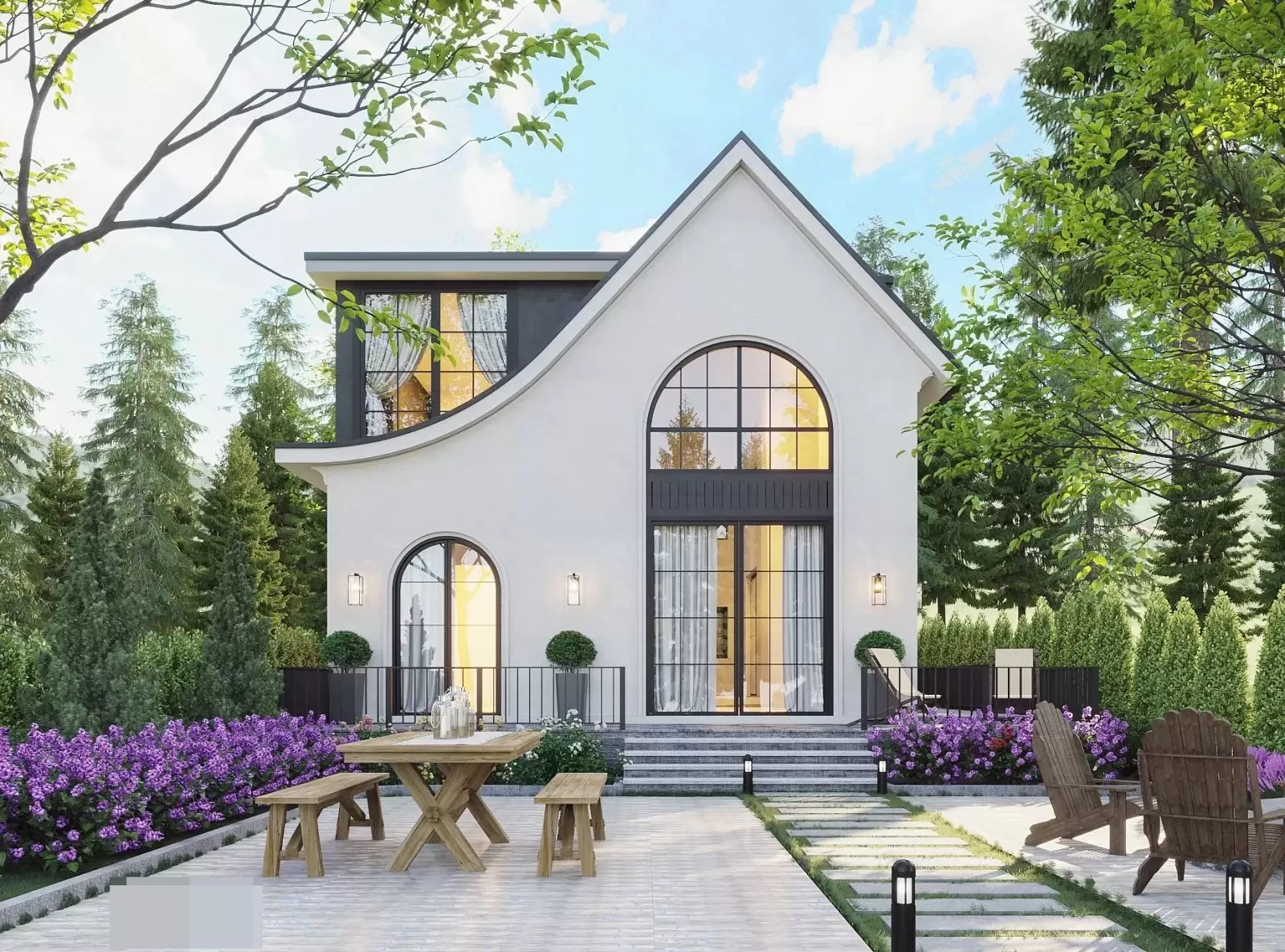 Mẫu biệt thự mini 80m2 phong cách Scandinavian