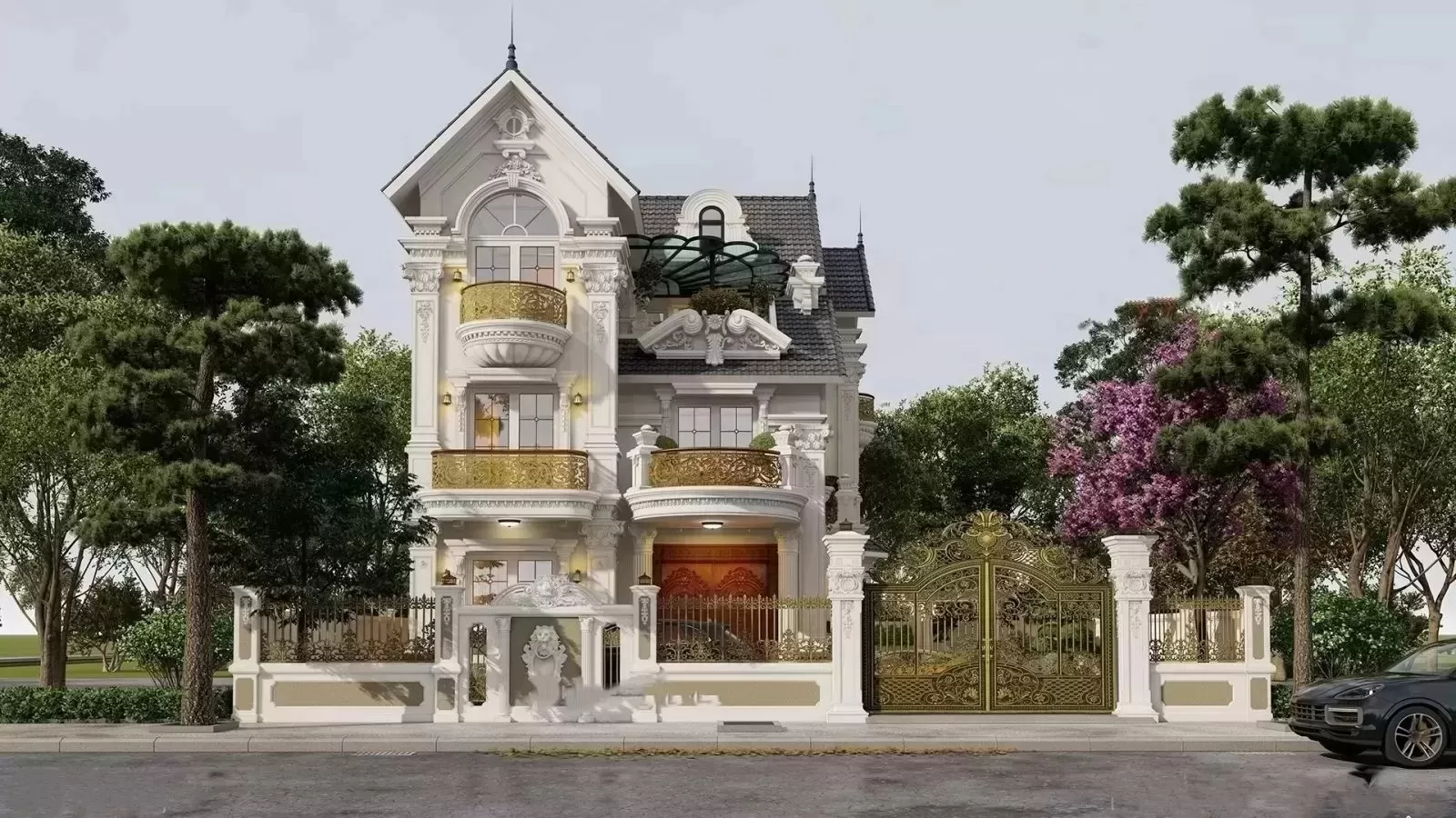 Tham khảo các mẫu nhà phố tân cổ điển kiến trúc đẹp