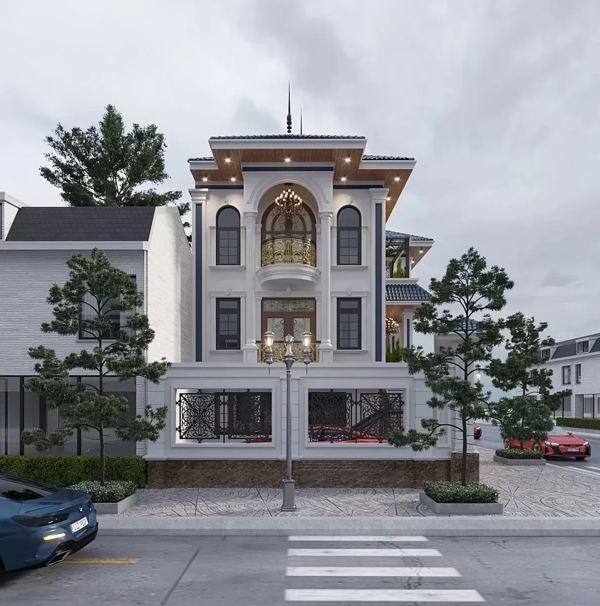 Tham khảo các mẫu nhà phố tân cổ điển kiến trúc đẹp