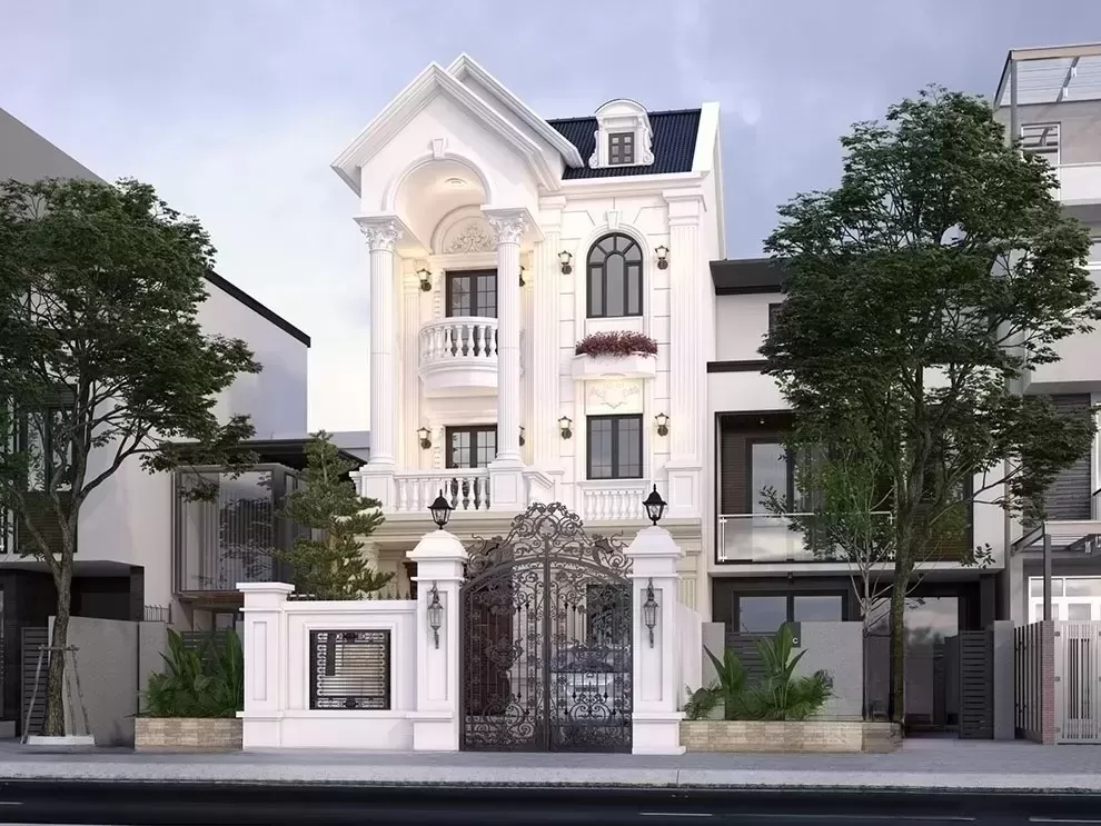 Tham khảo các mẫu nhà phố tân cổ điển kiến trúc đẹp