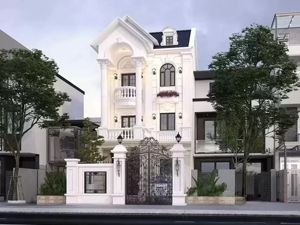 Tham khảo các mẫu nhà phố tân cổ điển kiến trúc đẹp