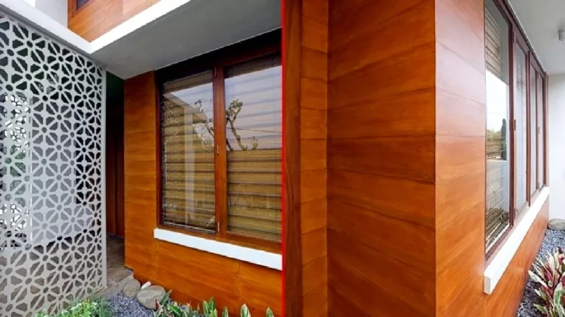 Gạch ốp mặt tiền vân gỗ