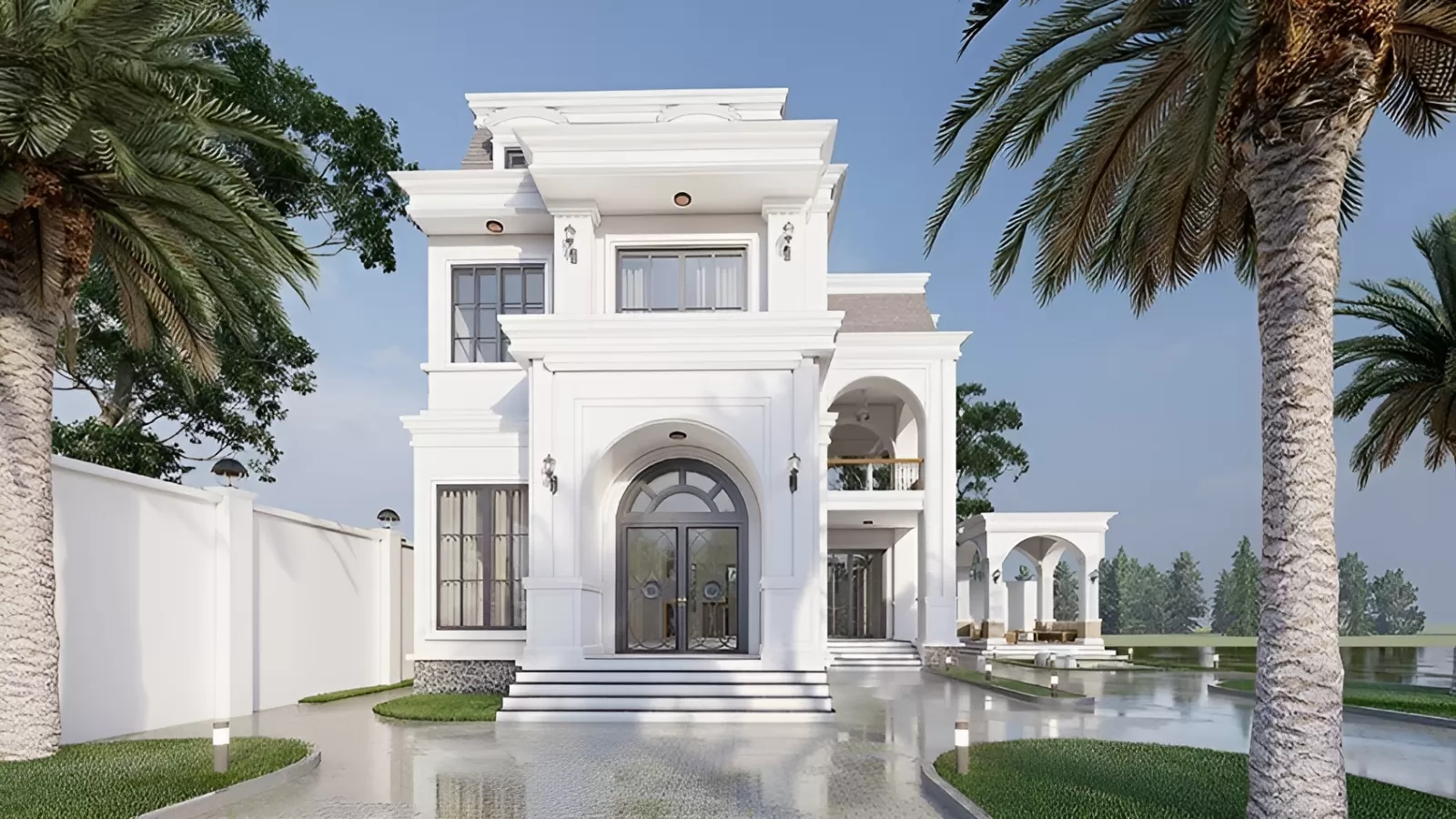 Nhà vườn 2 tầng tân cổ điển hiện đại