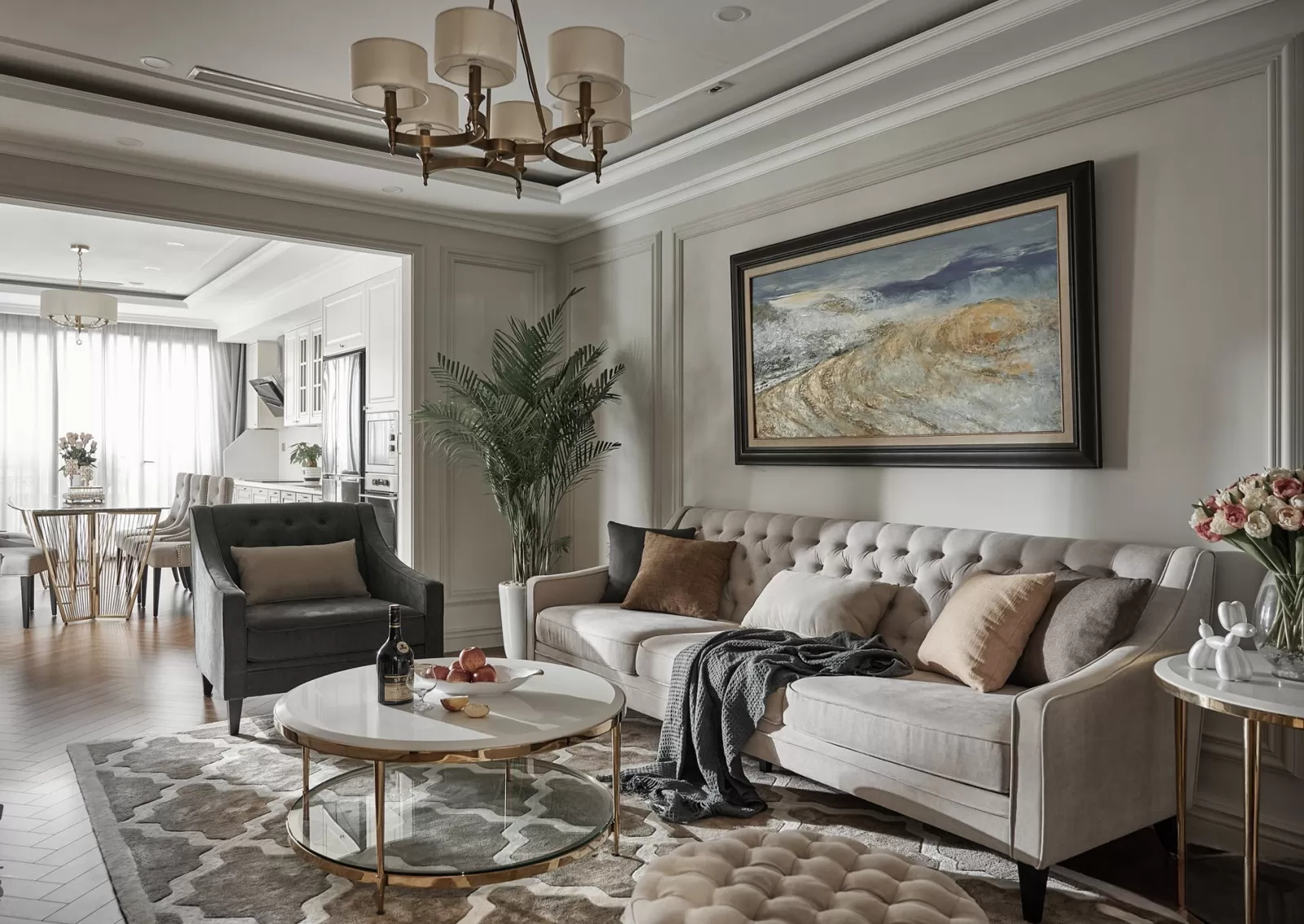 Bố trí phòng khách, phòng ăn liền kề