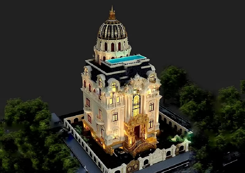 Hồ bơi trên sân thượng khiến ngôi nhà thêm đẳng cấp