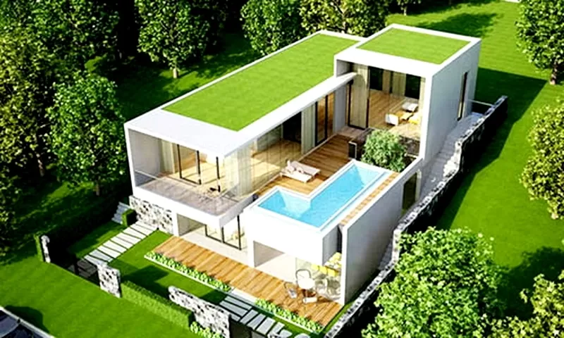 Hồ bơi trên tầng thượng gần gũi thiên nhiên