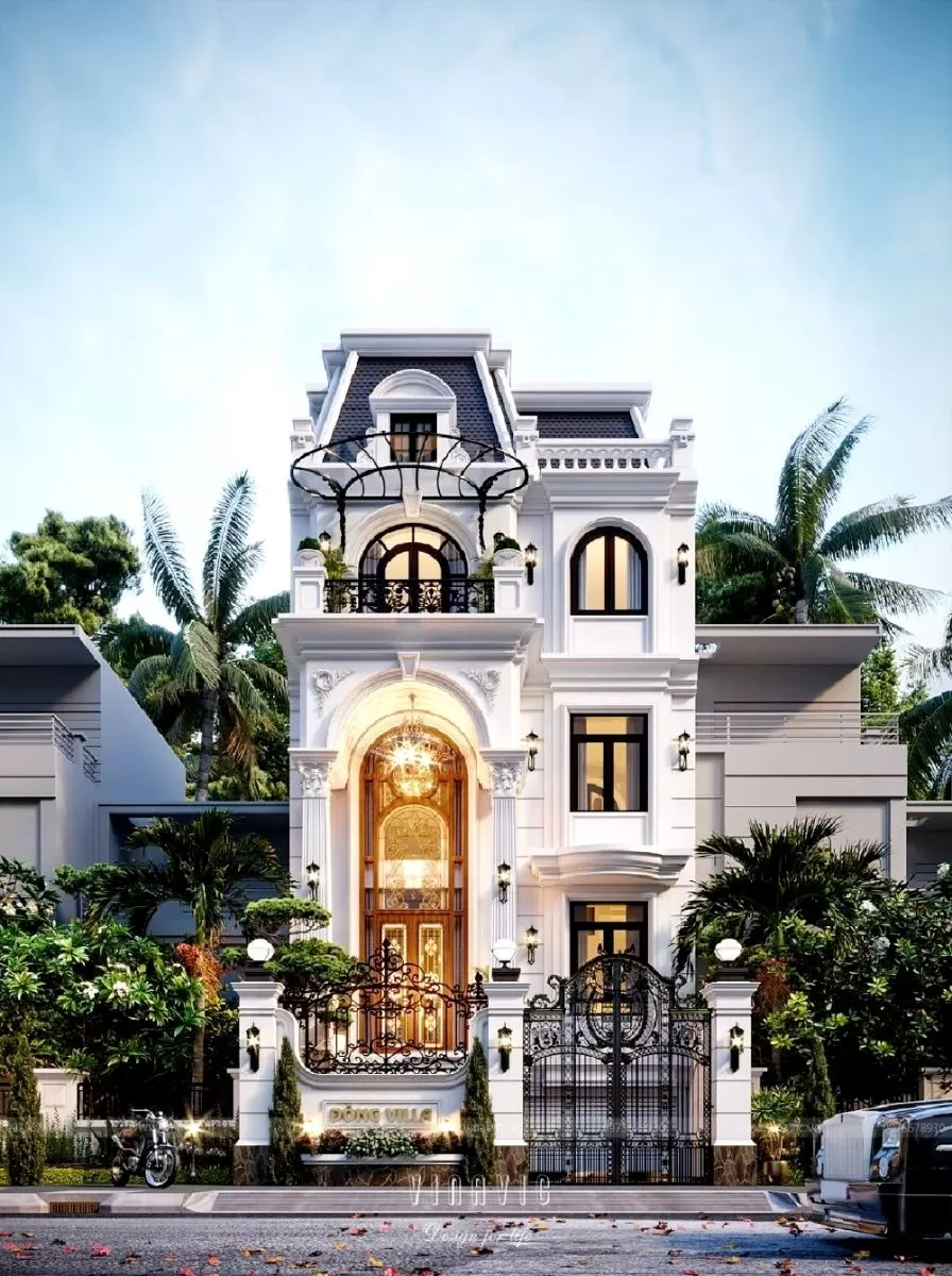 Thiết kế nhà mặt tiền 8m sâu 9m 3 tầng