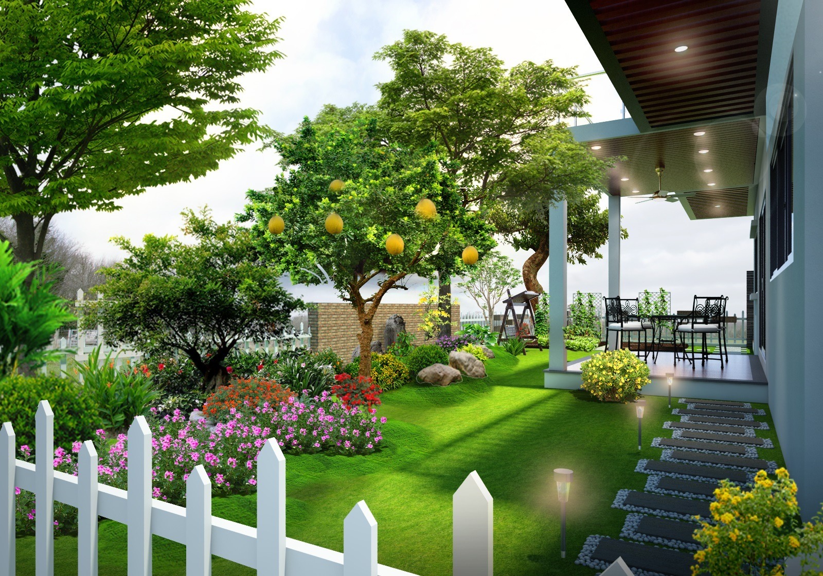 Vườn tiểu cảnh hướng Nam