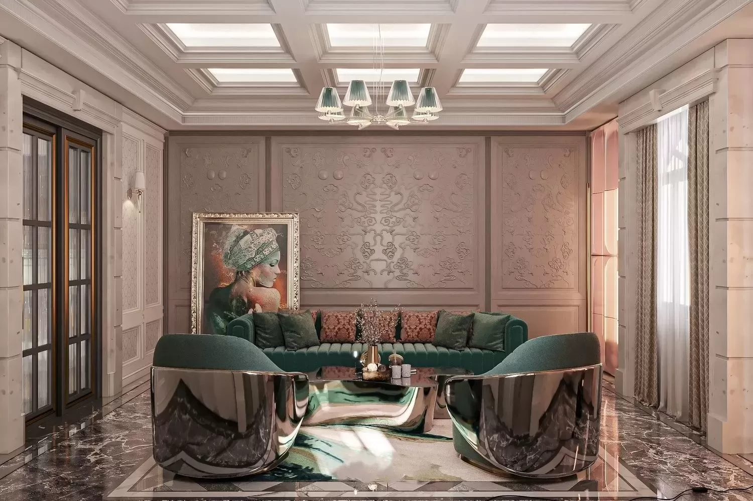 Phối màu sơn đơn sắc tân cổ điển