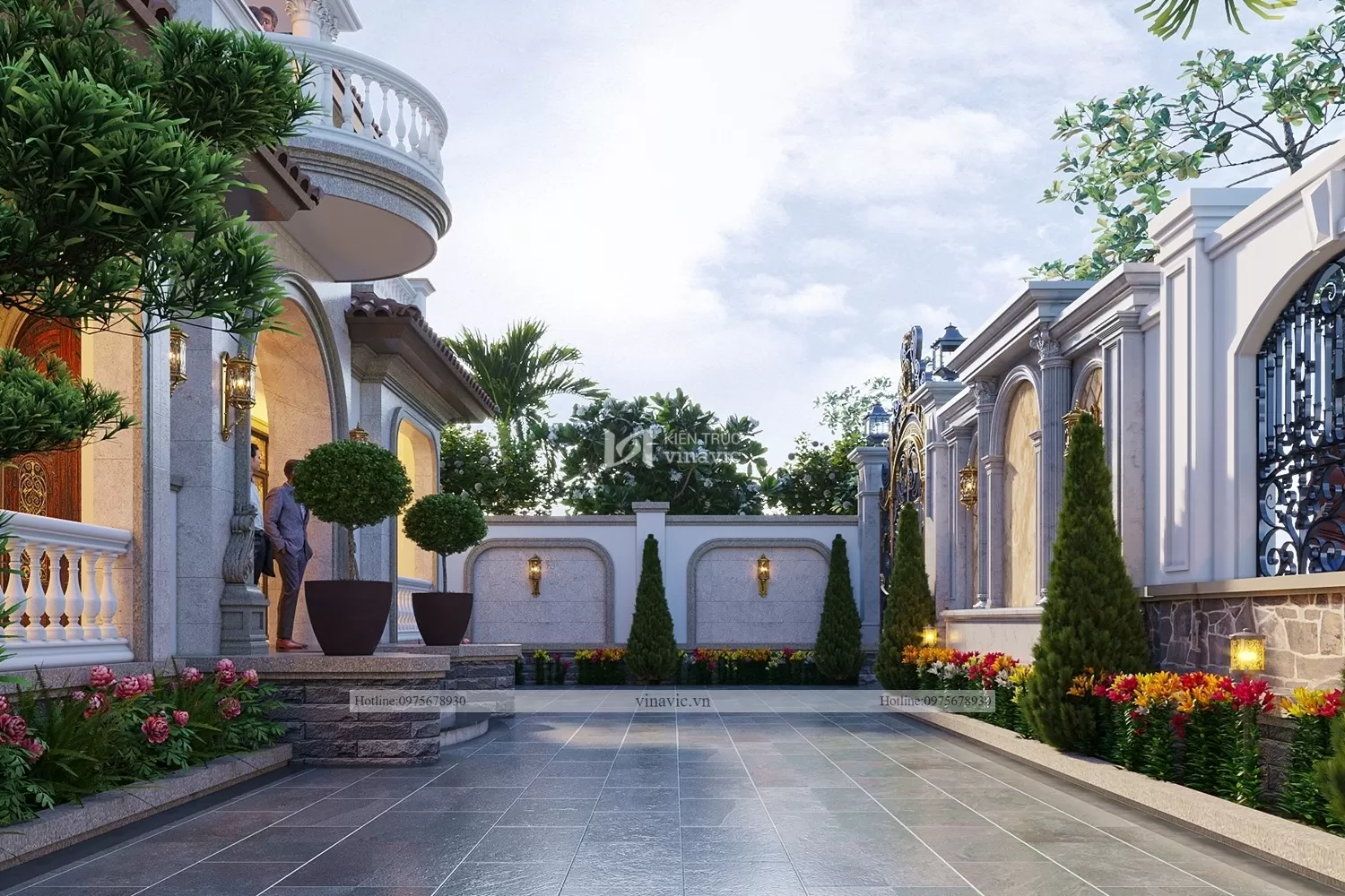 Hoa và cây tràn ngập thiên nhiên trong mẫu nhà