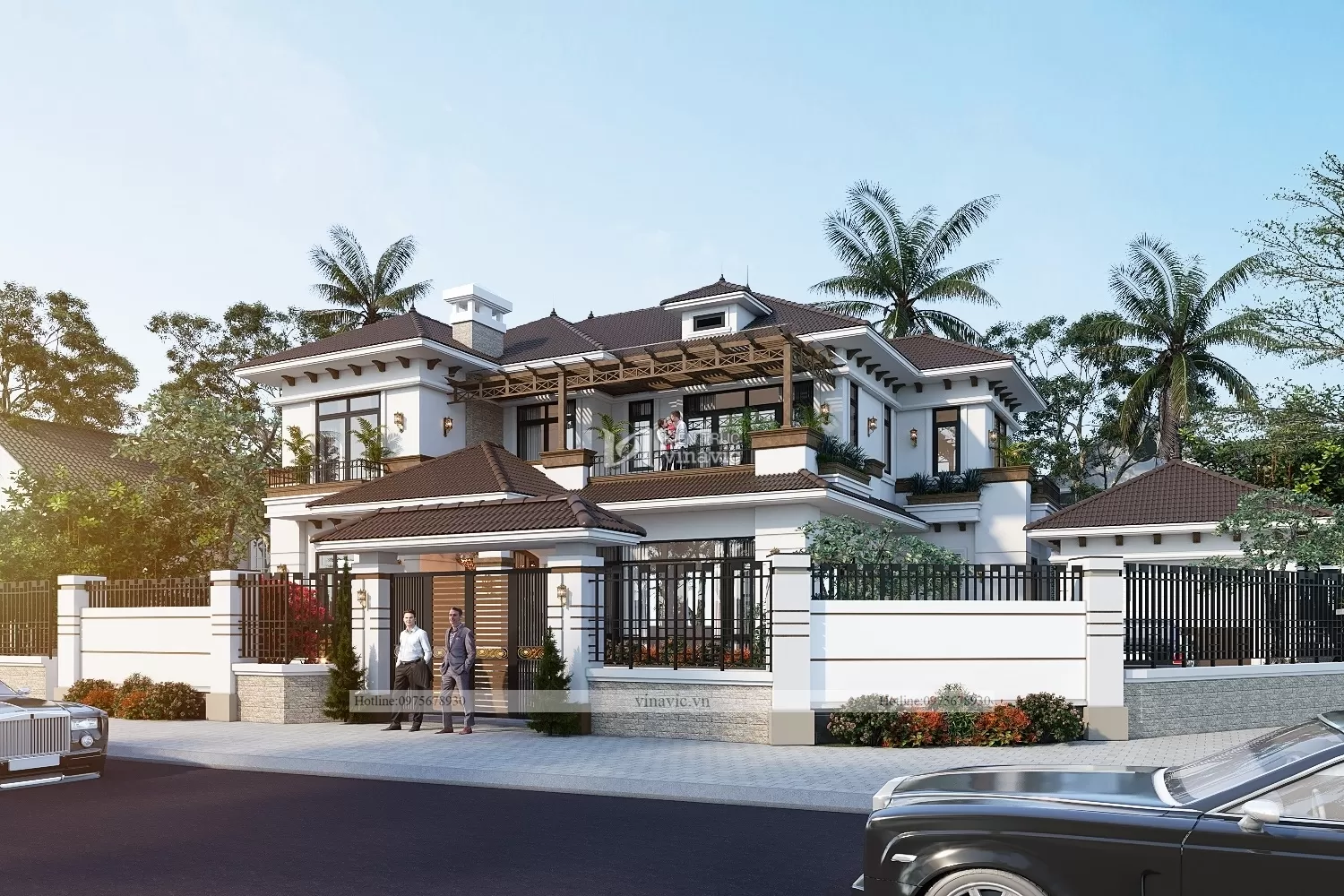 Mẫu thiết kế nhà đẹp 2 tầng mái nhật hiện đại