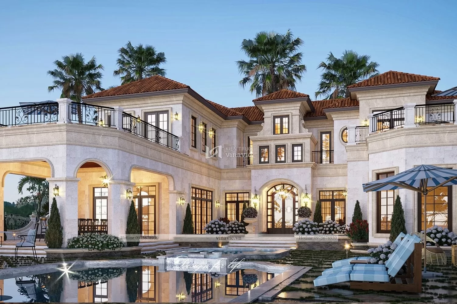 Không gian sân thượng nhìn từ lối cửa bên hông mặt tiền