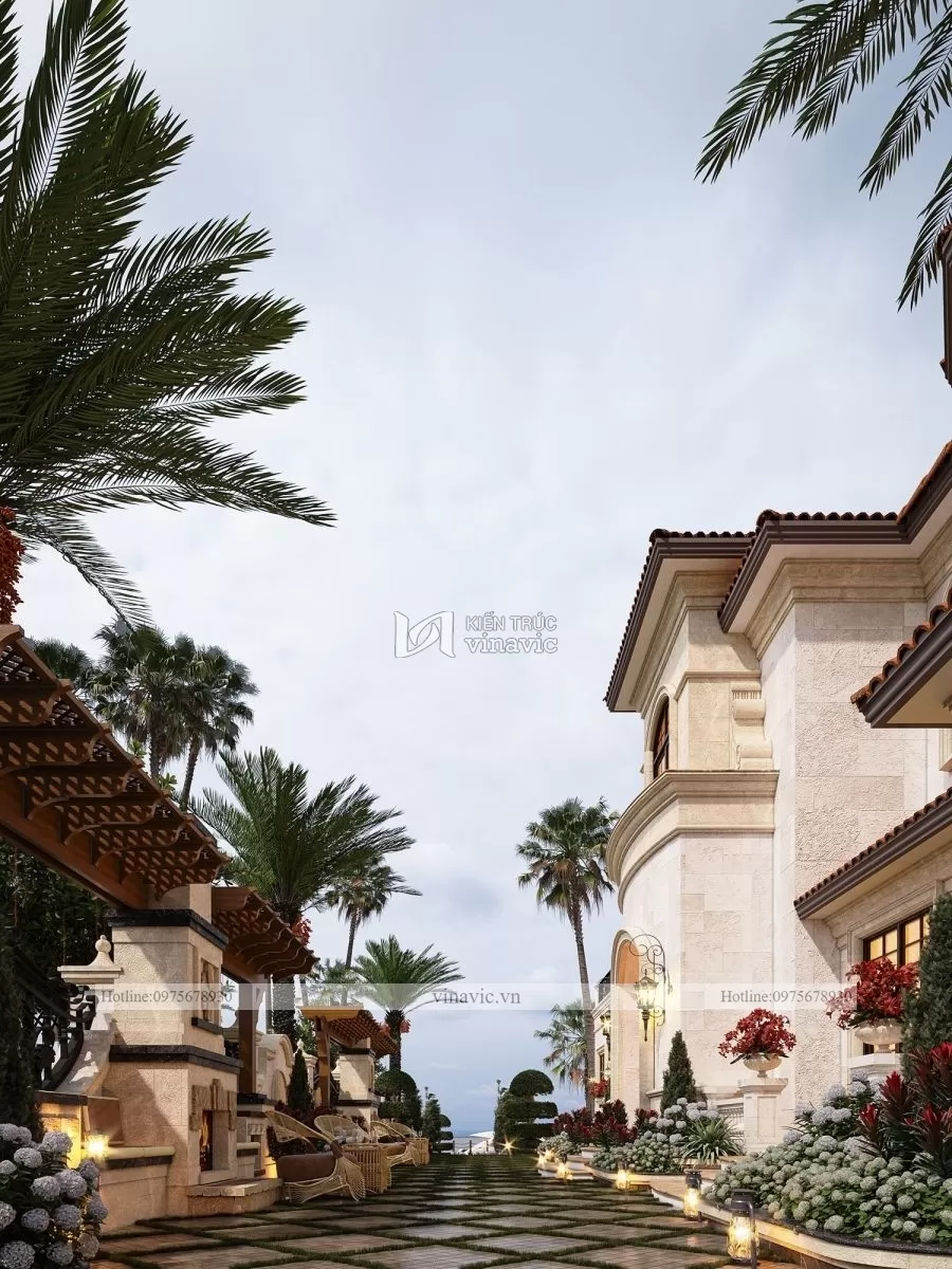 Chòi nghỉ mát bên hông sân vườn