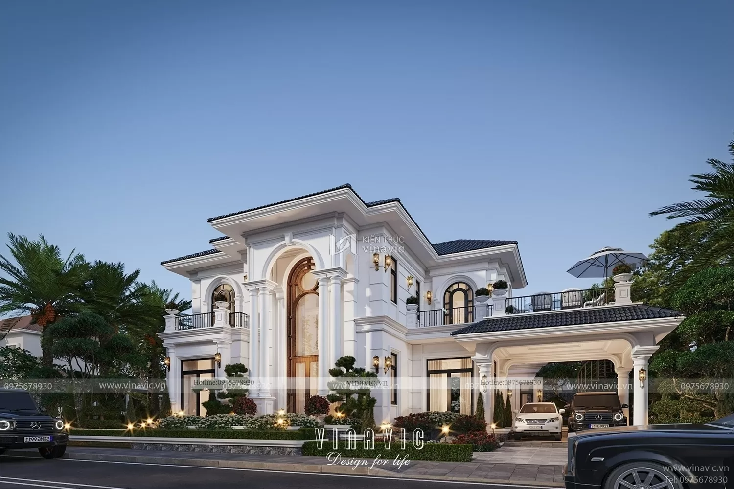 Thiết kế không gian biệt thự đẹp mắt