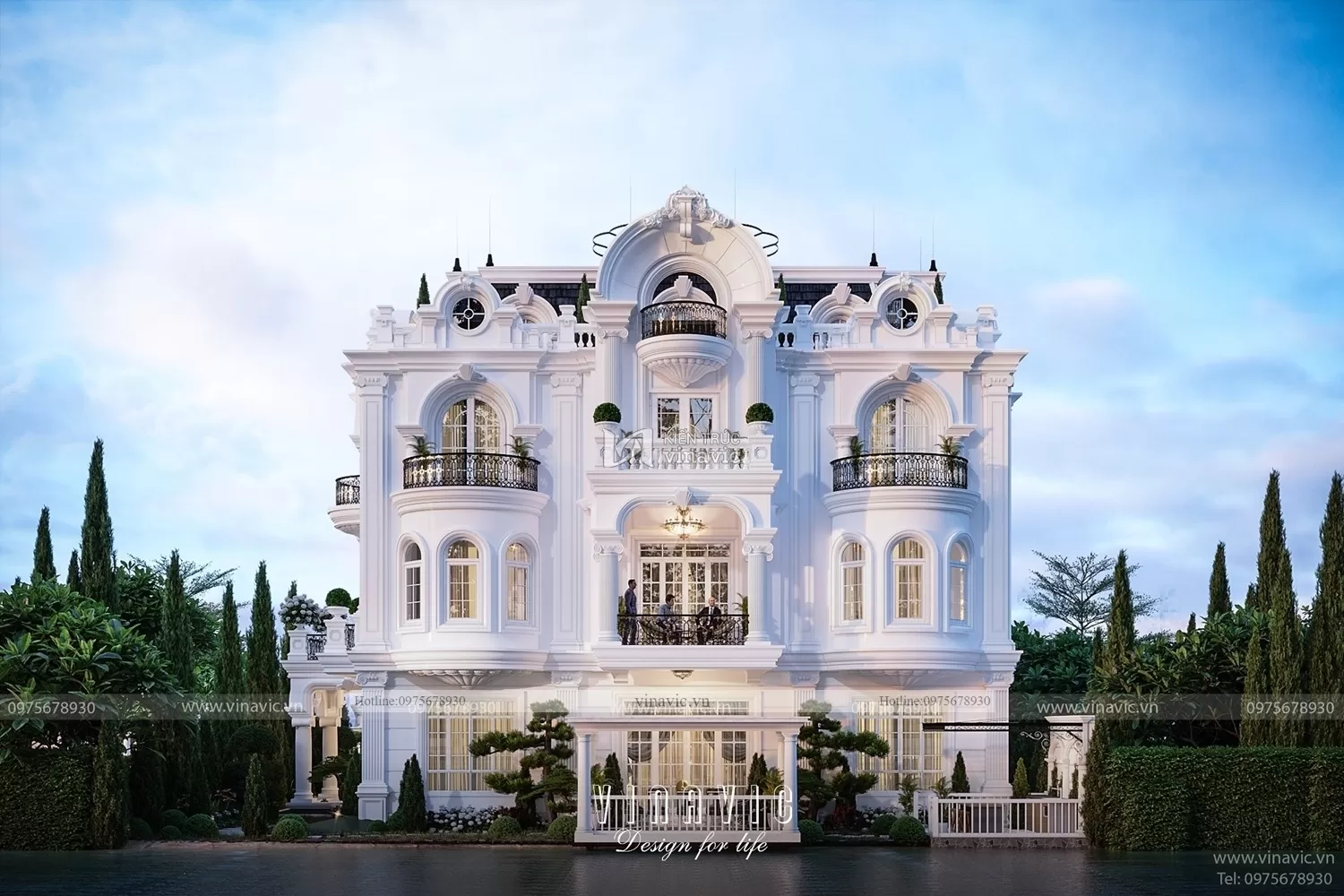 Sơn đá cao cấp giúp căn biệt thự tân cổ điển nổi bật