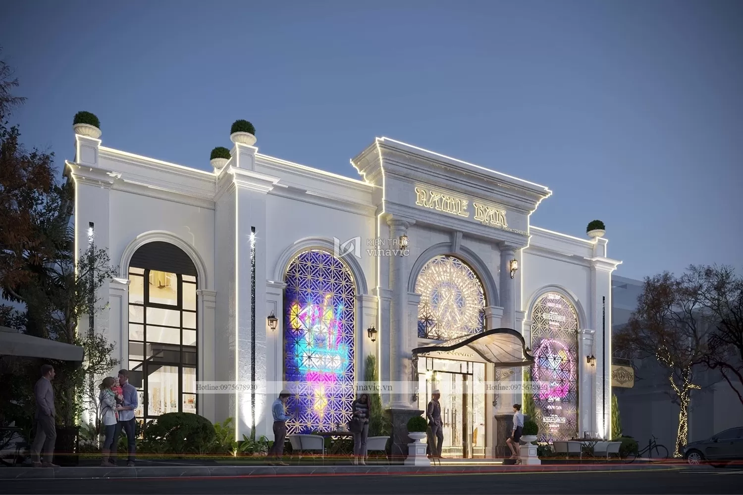 Không gian ánh sáng của bar club lung linh nổi bật, thu hút khách hàng