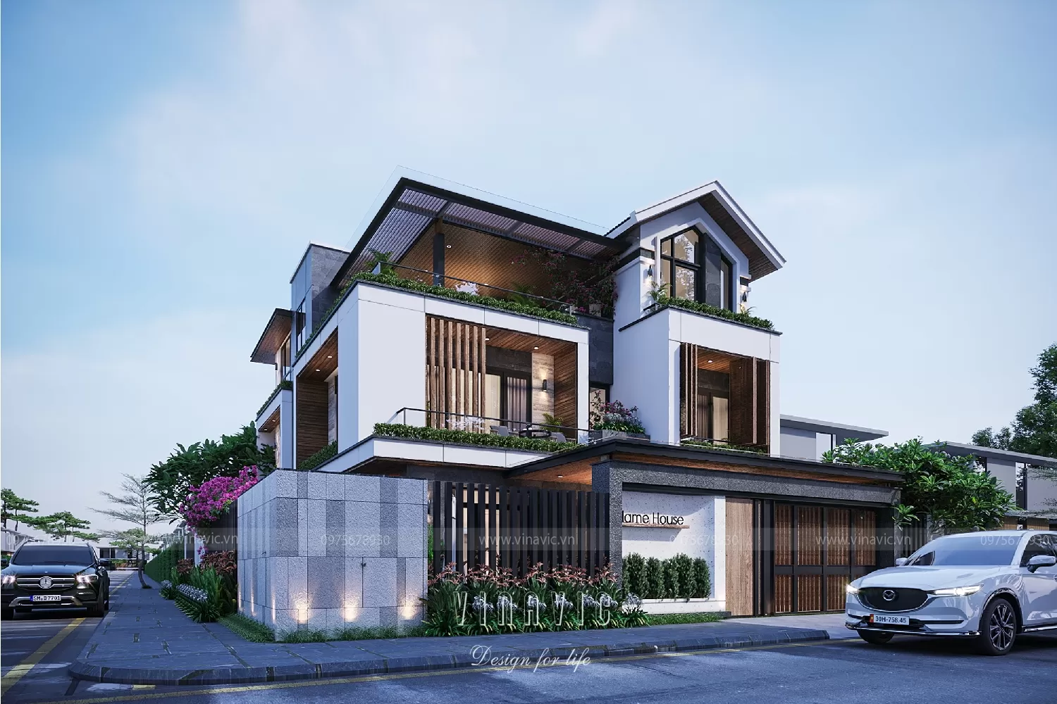 Mẫu biệt thự mái Thái