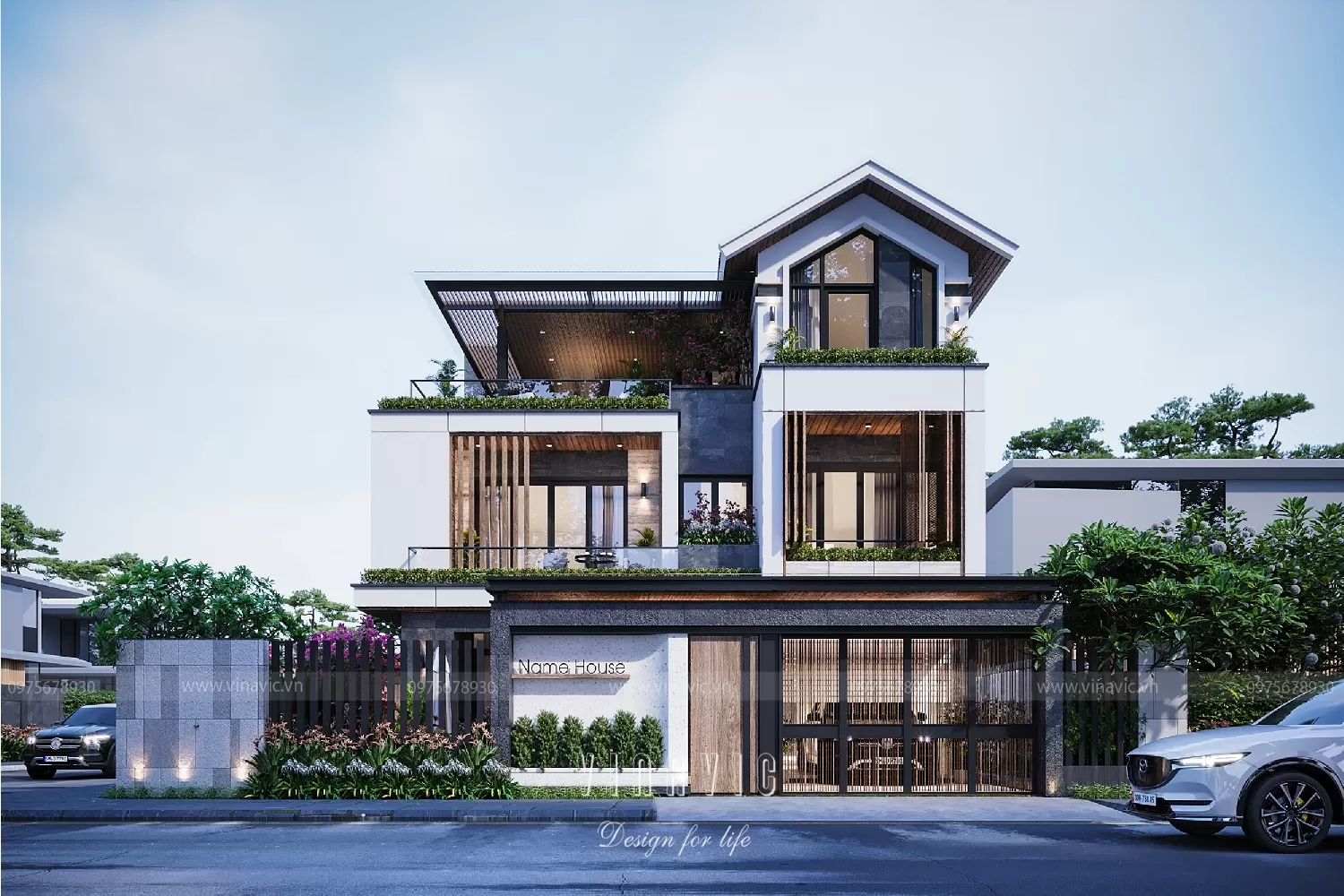 Biệt thự mini mái Thái 100m2 mặt tiền 10x10m