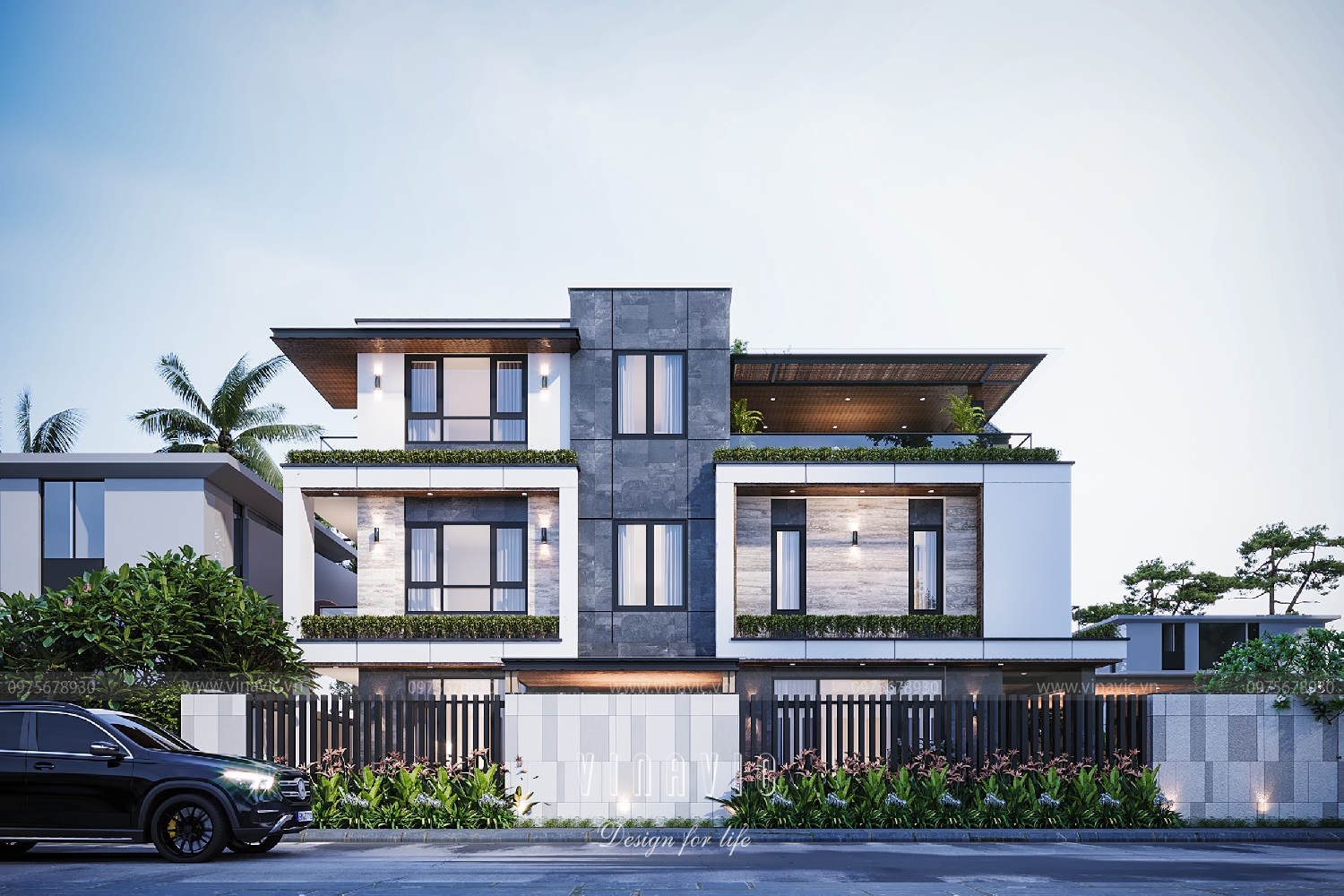 Các hình khối xen lẫn tạo sự độc đáo