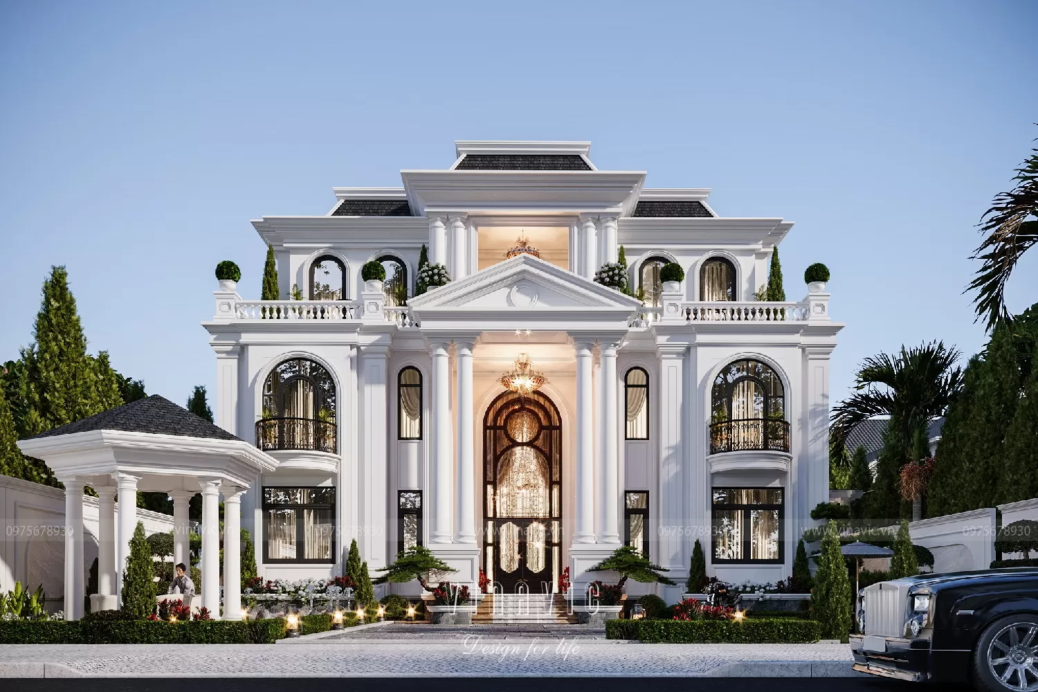 Mẫu nhà được xây dựng theo phong cách kiến trúc tân cổ điển