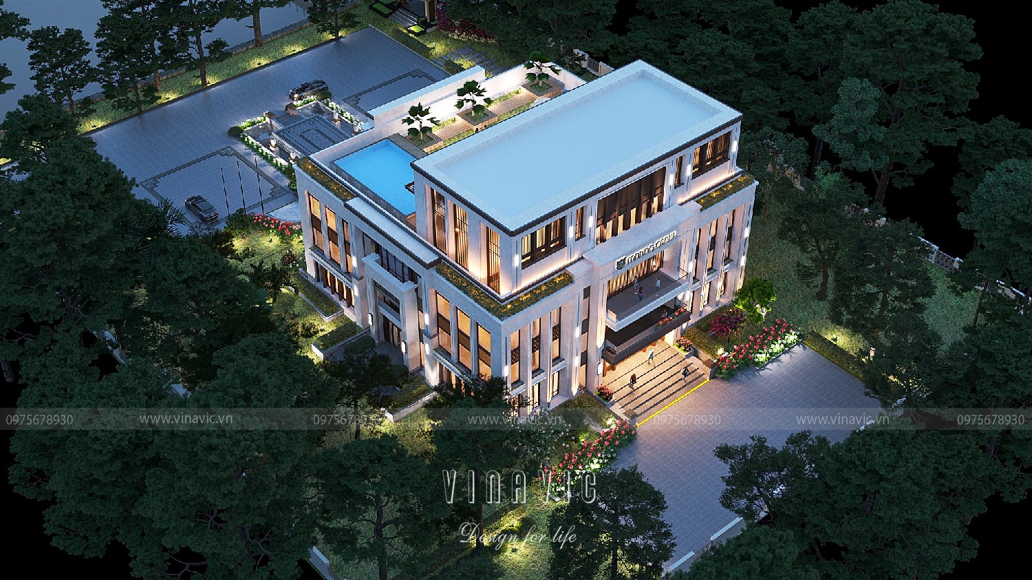 Mẫu thiết kế tòa nhà văn phòng cổ điển Châu Âu 634m2