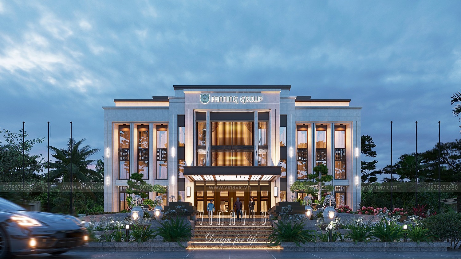 Phối cảnh 3D tòa nhà văn phòng