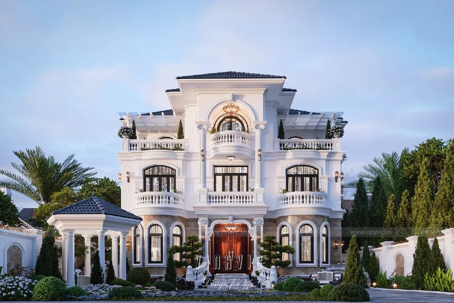 Biệt thự vuông tân cổ điển ấn tượng