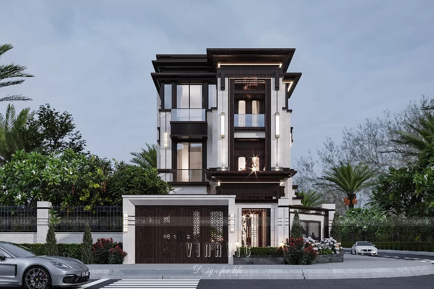 Bố trí công năng nhà mặt tiền 8m sâu 6m khoa học, tối ưu tiện nghi