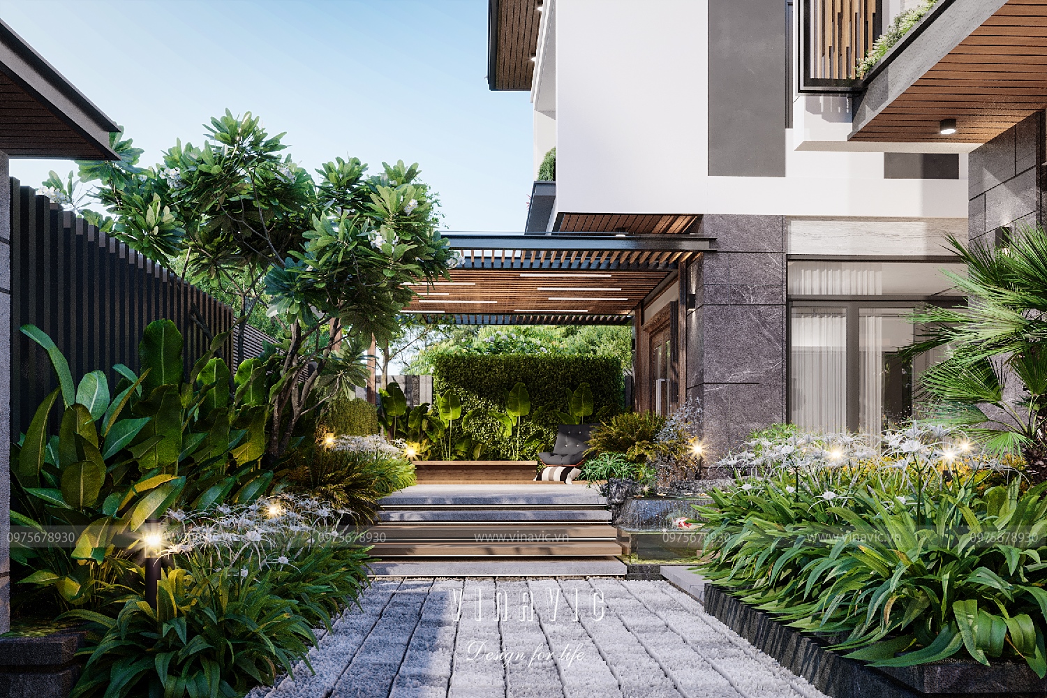 Phối cảnh sân vườn