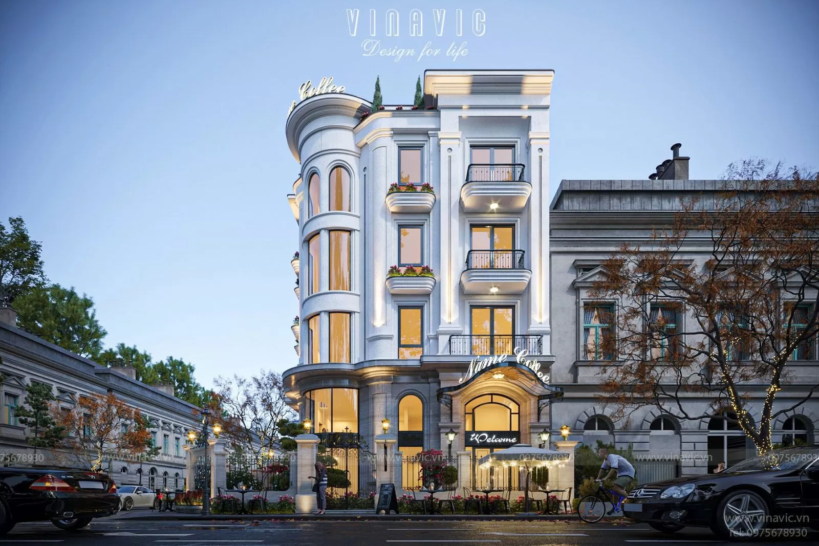 Nhà phố Tân cổ điển 2 mặt tiền