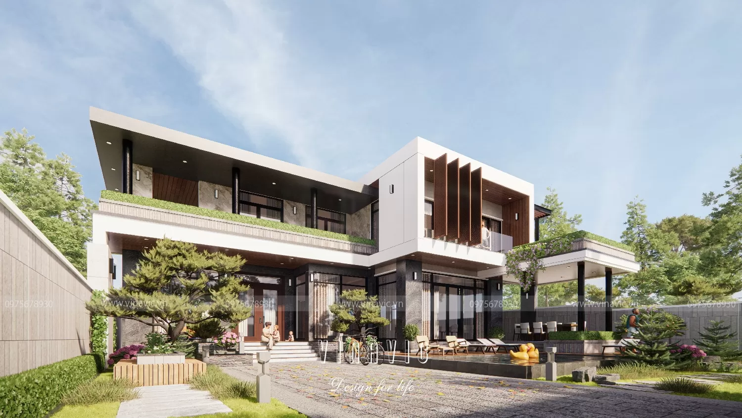 Đánh giá chi tiết mẫu biệt thự sân vườn hiện đại 2 tầng