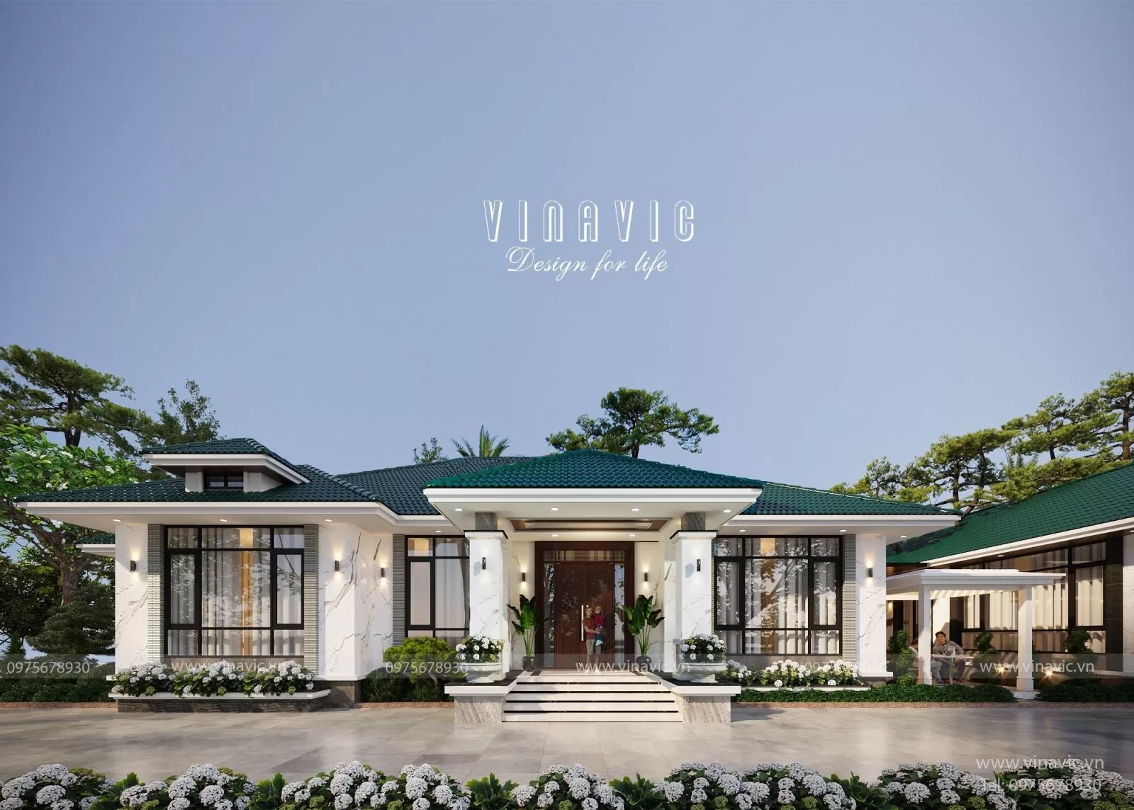 Thiết kế nhà cấp 4 mặt tiền 9m hiện đại thu hút ánh nhìn