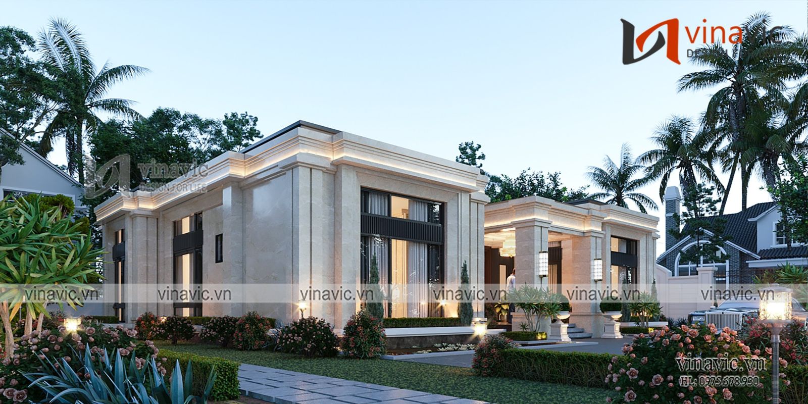 Biệt Thự Vuông 1 Tầng Đẳng Cấp Cho Gia Chủ Trẻ