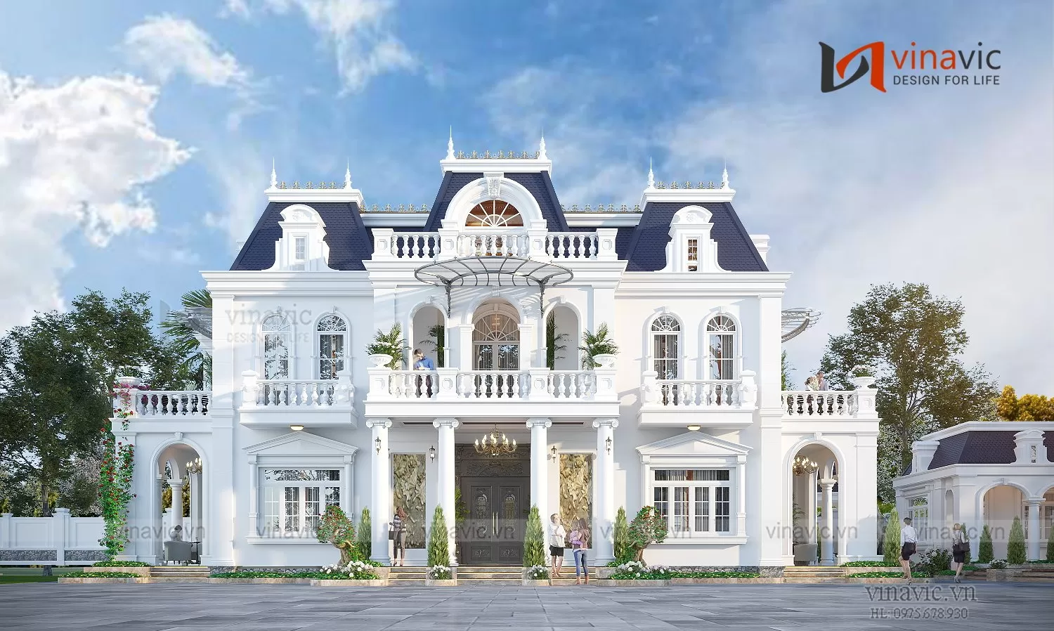 Mặt tiền căn biệt thự BT2325 với phong cách tân cổ điển sang trọng trị giá 6 tỷ