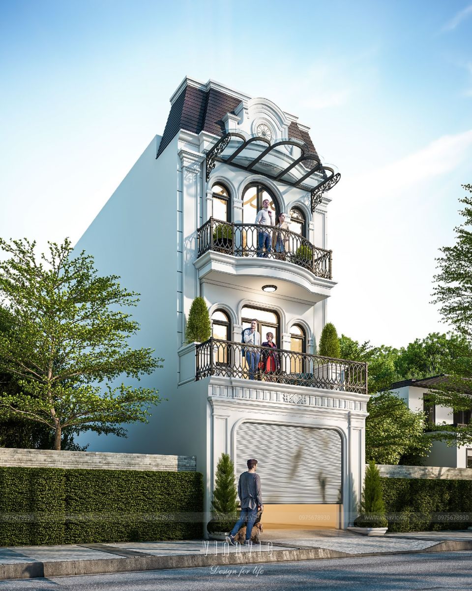 Thiết kế nhà phố tân cổ điển sang trọng, đẳng cấp, xứng tầm với gia chủ